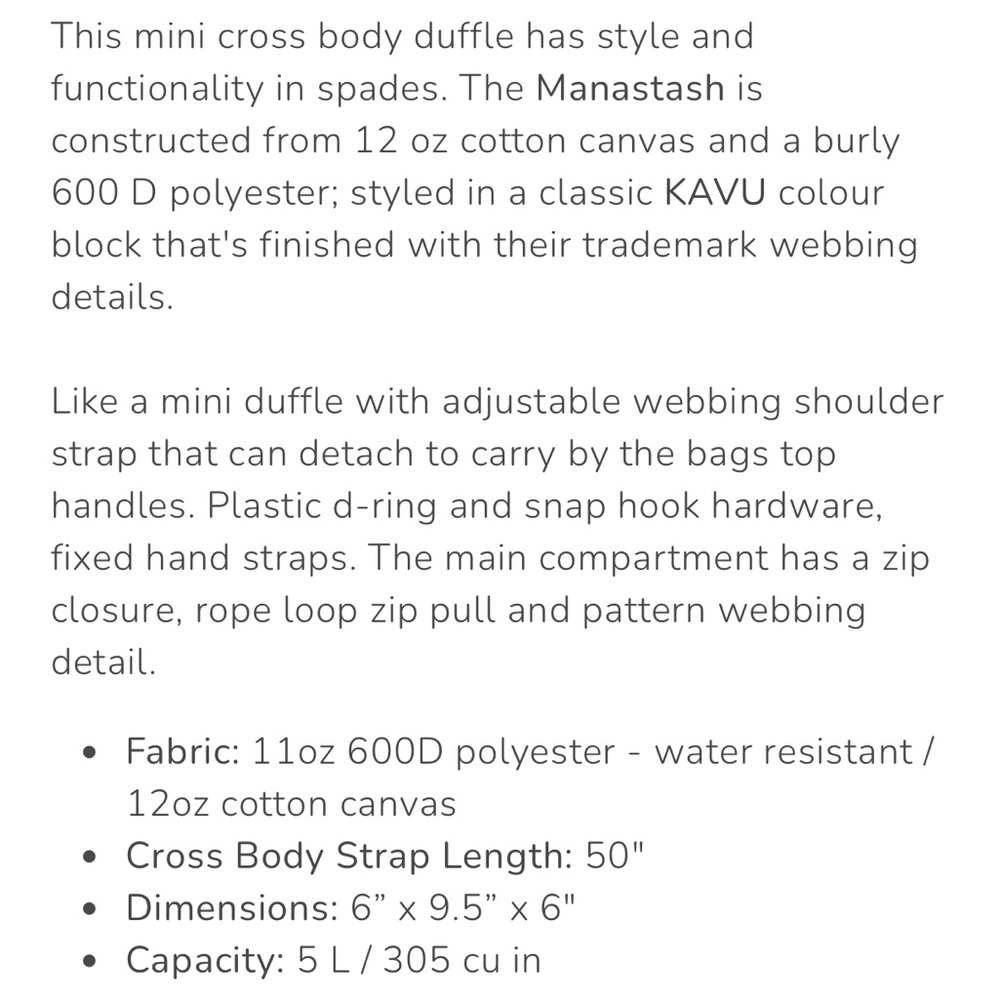 KAVU Manastash Cross Body - Picture 5 of 5